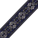 Лента (тесьма) жаккардовая 50.0 мм / 7.32 метра, темно-синий, 402088