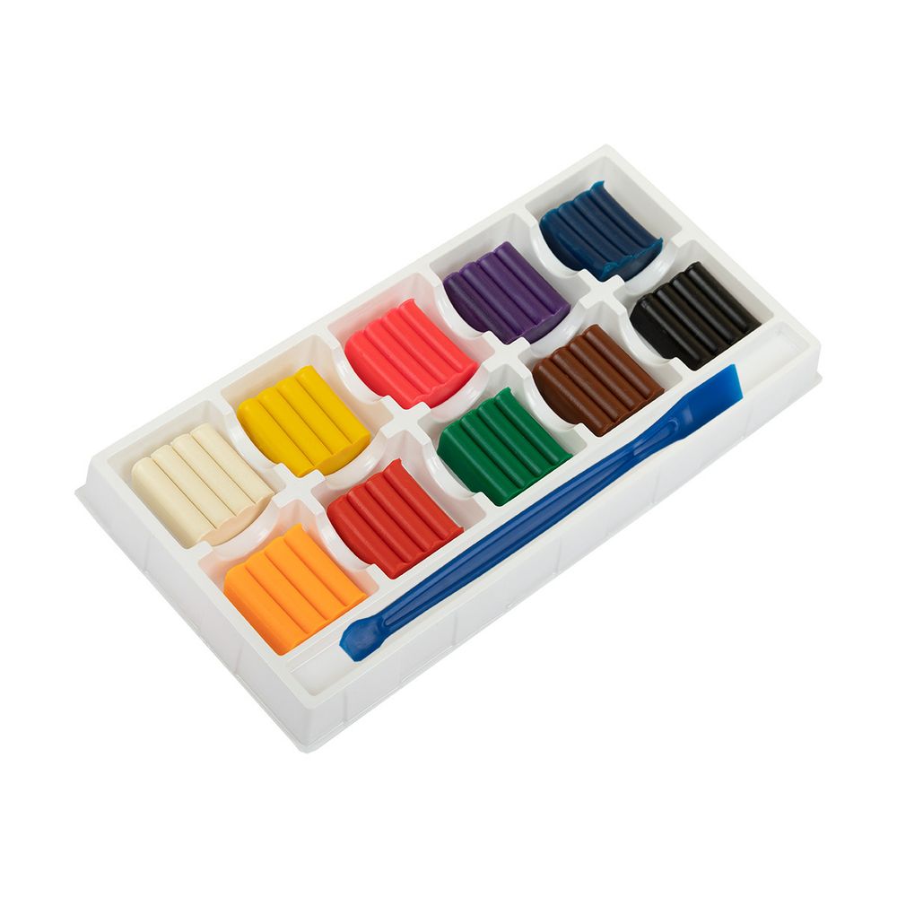 Пластилин восковой 120 г, 10 цв, Лео LMCW-0110