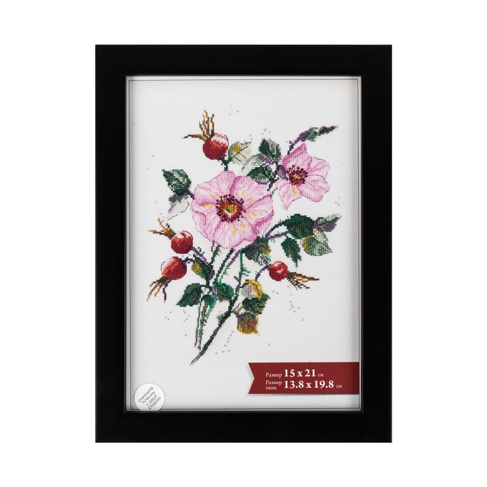 Рамка для картины (фото) пластик с оргстеклом 15х21 см, черный, Gamma ПРК-20