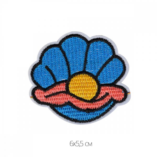 Термоаппликация Морская раковина 6см, 10 шт