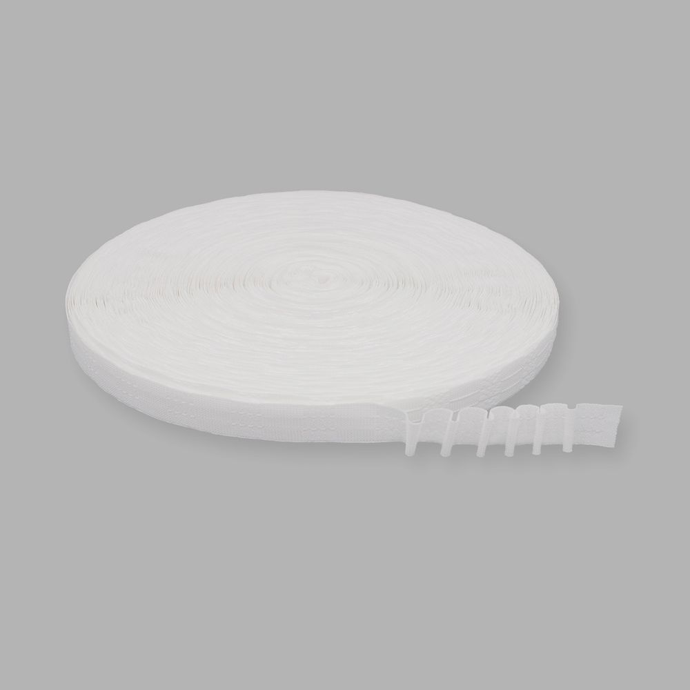 Лента (тесьма) шторная: сборка параллельная (1:2) 20 мм / 100 метров