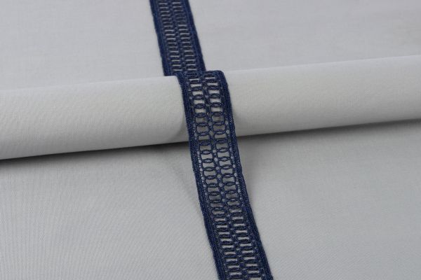 Кружево гипюр (плетёное) 27 мм / 10 м, GP012DB т.синий, Gamma GGM-2703