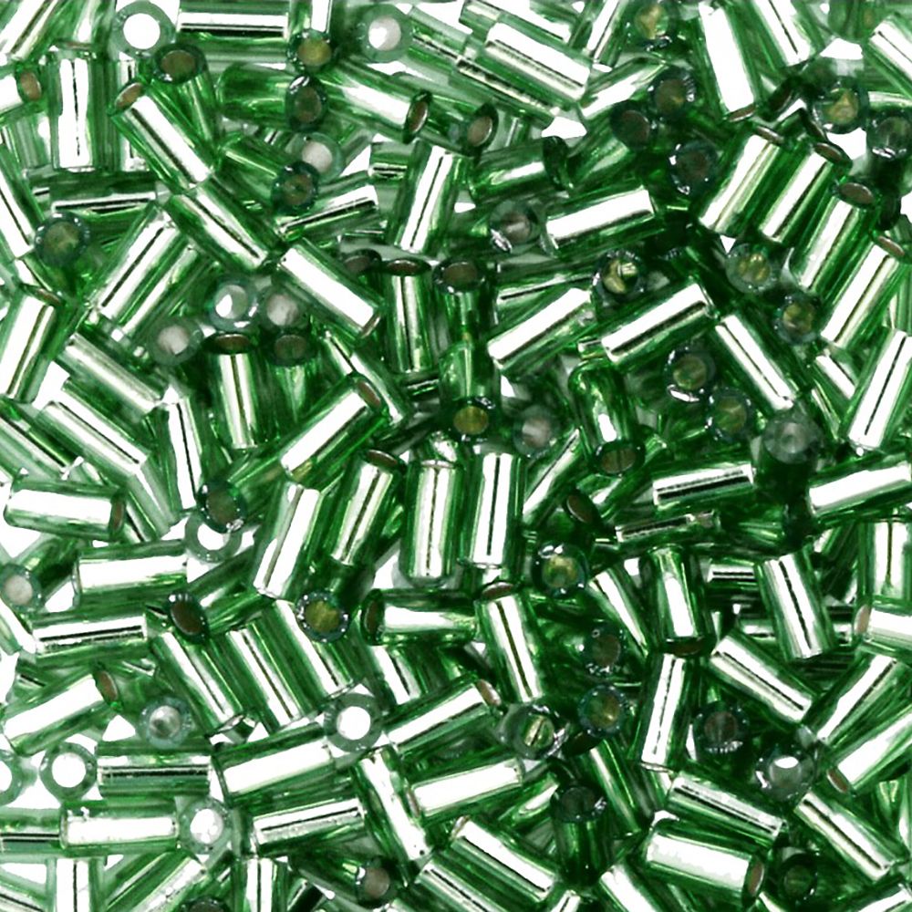 Бисер Toho Bugle 3 (3 мм), 5х5 г, 0027 зеленый