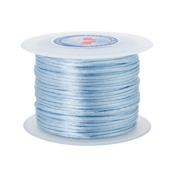 Шнур атласный корсетный ⌀2.0 мм / 50 метров, 3105 голубой
