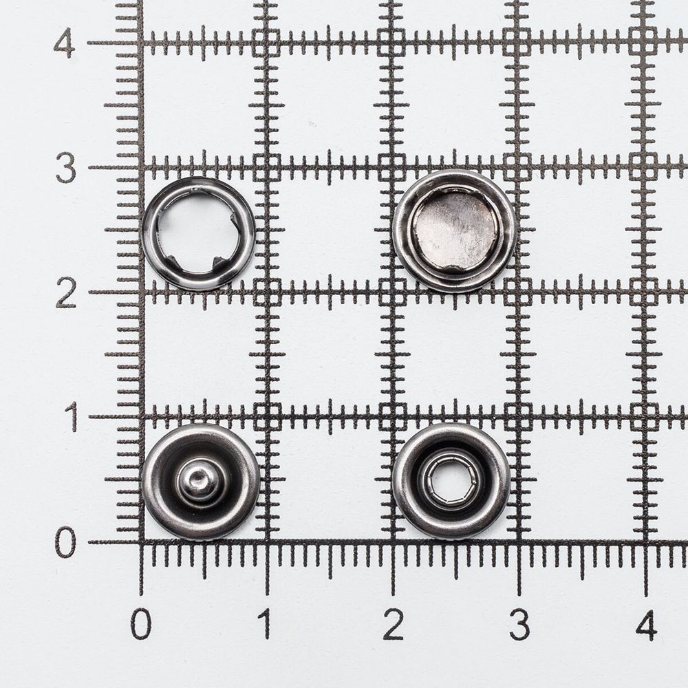 Кнопка рубашечная (джерси) закрытая ⌀9.5 мм, ≈144 шт, МЕТАЛЛ, чер.никель, NEW STAR