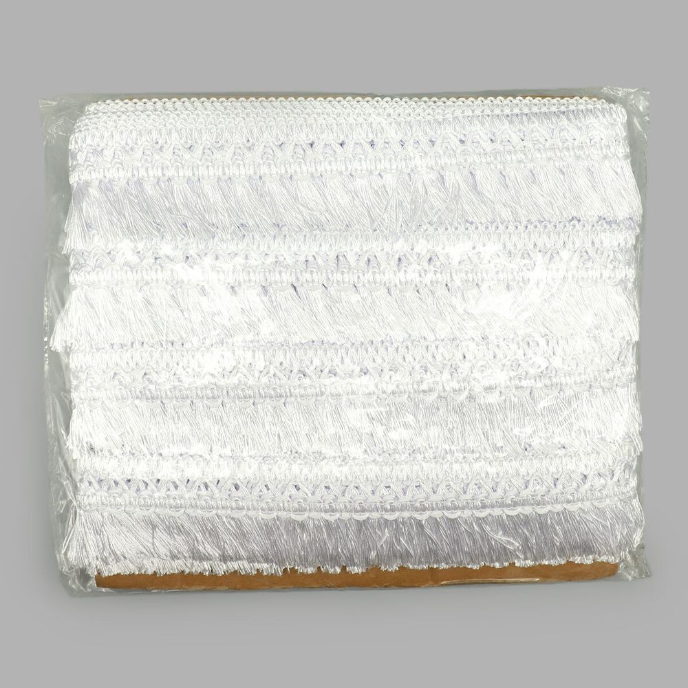 Бахрома отделочная 50.0 мм / 25 метров, кисти, а502 белый