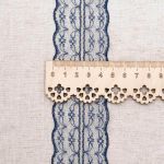 Кружево на сетке 45 мм / 9.14 метра, 15 темно-синий, 3AR3730