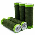 Нитки для тонких тканей Gutermann Extra Fine 150, 200м, 597 т.хаки, 5 катушек