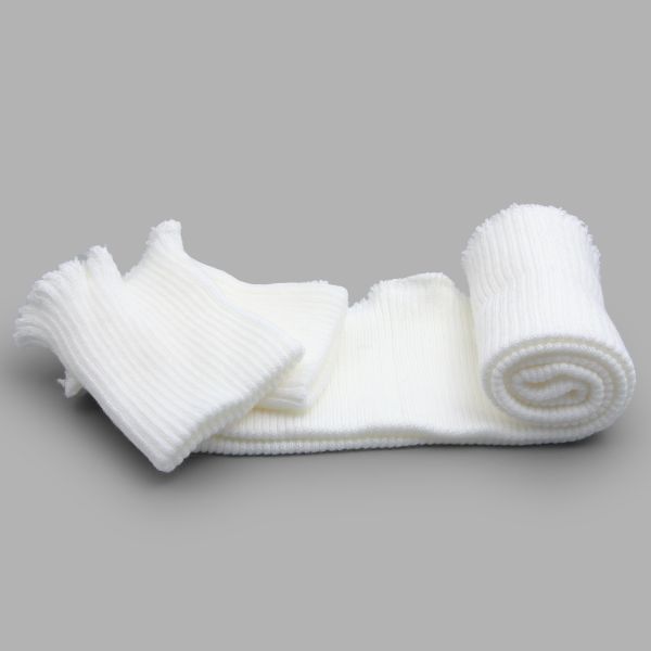 Подвяз (довяз) трикотажный с манжетами (комплект): подвяз 10.0х40.5 см, 2 манжета 7х10 см, тонкие акрил, в-06 белый