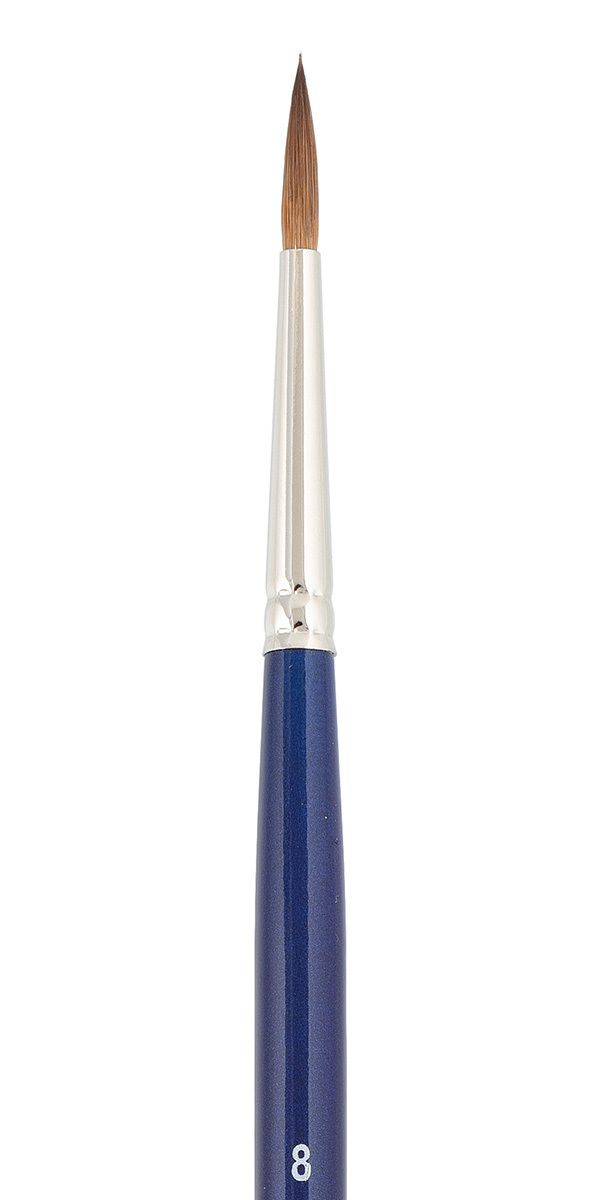 Кисть колонок круглая №08, 10 шт, длинная ручка, Vista-Artista 20111-08