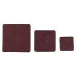 Набор заплаток пришивных из замши, квадрат 4см, 6см и 8см, с перфорацией, 3 шт, 100% кожа (31 бордовый), 59402