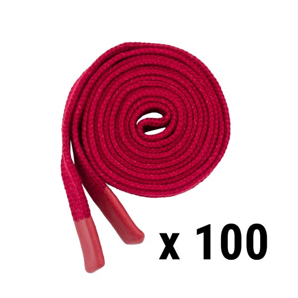 Шнурки декоративные плоские (для одежды) 10 мм / 135 см, 100 шт (159 винный), 3AR2807