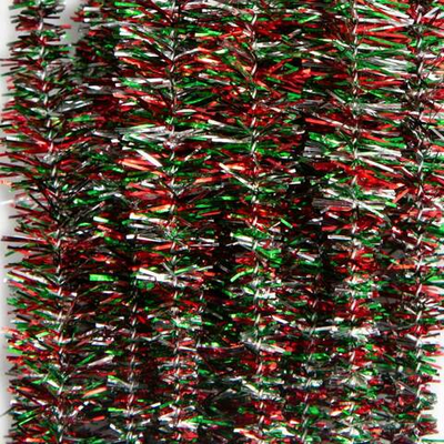 Проволока синельная блестящая Цветок 12 мм / 300мм, 15 шт, Astra&Craft (B-042 красно-зеленый)