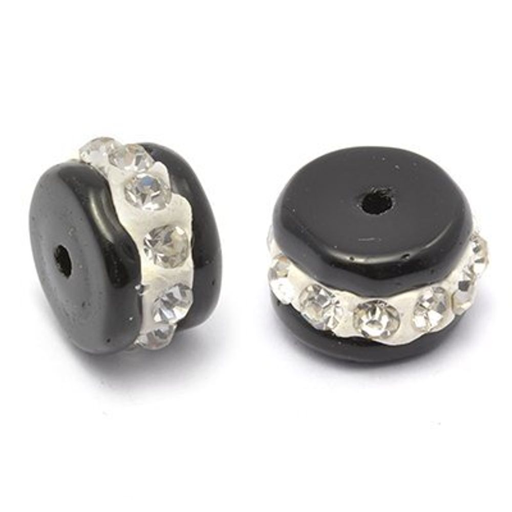 Бусины пластик ⌀11 мм, in ⌀1 мм, цв. 4, 2 шт, Tesoro