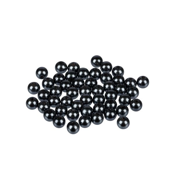 Бусины пластик ⌀6 мм, 50±2 шт, №20 т.серый, Zlatka PB-1