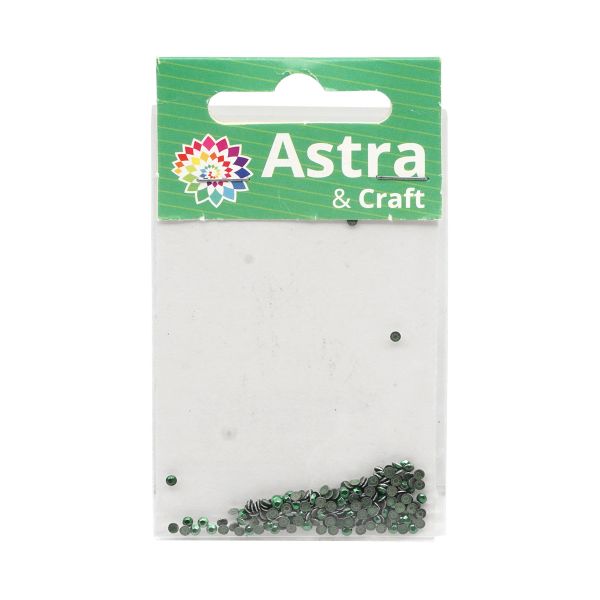 Стразы термоклеевые, 2 мм, ss6, 150 шт/упак (110 т.зеленый)