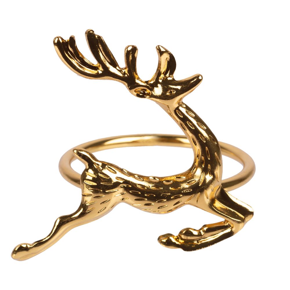 Кольцо декоративное для салфеток ⌀4 см, h5 см, №01 олень/золото, Stilerra PFH-046