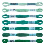 Мулине Gamma набор Спектр, цв.emerald, 7 мотков по 8 метров