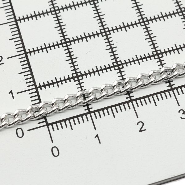 Цепь алюминиевая 4,7 мм, 3,5 мм, боб(10 м) (никель) K19313M