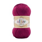 Пряжа Alize (Ализе) Diva / уп.5 мот. по 100 г, 350м, 326 темная фуксия A