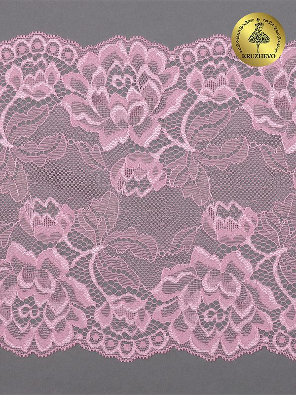 Кружево бельевое эластичное 180 мм / 3 метра, TBY.L838, цв.134 нежно-розовый, Kruzhevo