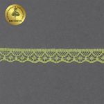 Кружево отделочное в стиле "трикотаж" 12 мм 150-2 цв.211 желтый, уп.27,4м