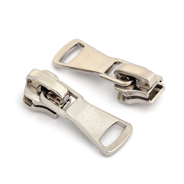 Слайдер (замок) для молнии металл Т5 (5 мм), автомат, шлиф.звено цв.никель уп.500 шт, Mzip