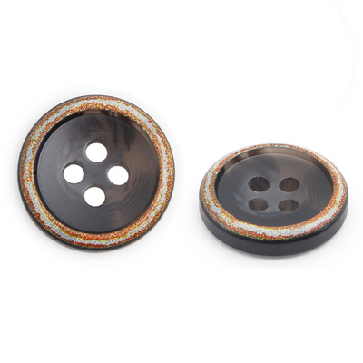 Пуговицы 4 прокола 24L (15мм), (Black (черный)), 48 шт, S090161