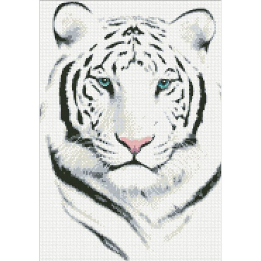 Паутинка, Белый тигр 30х43 см
