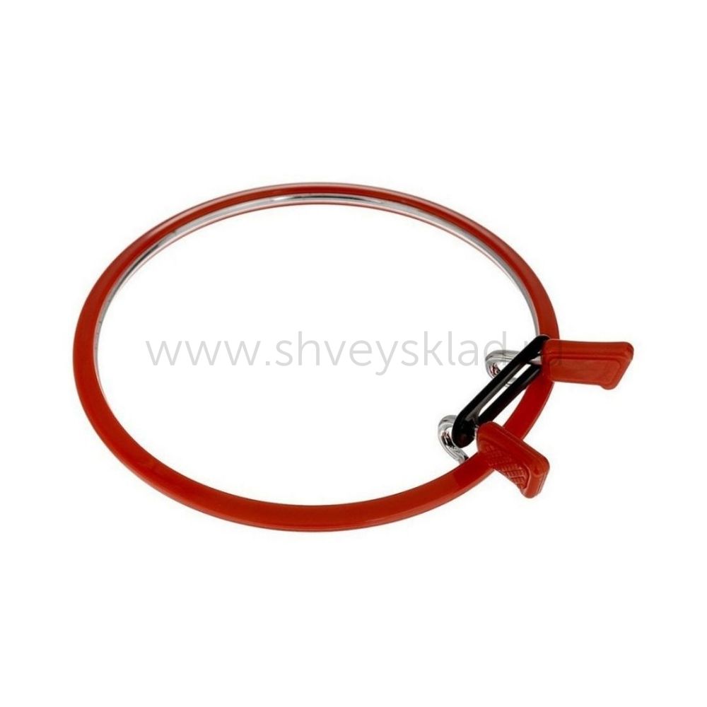 Пяльцы Nurge пружинные для вышивания и штопки, цв. красный ⌀126мм толщина 5