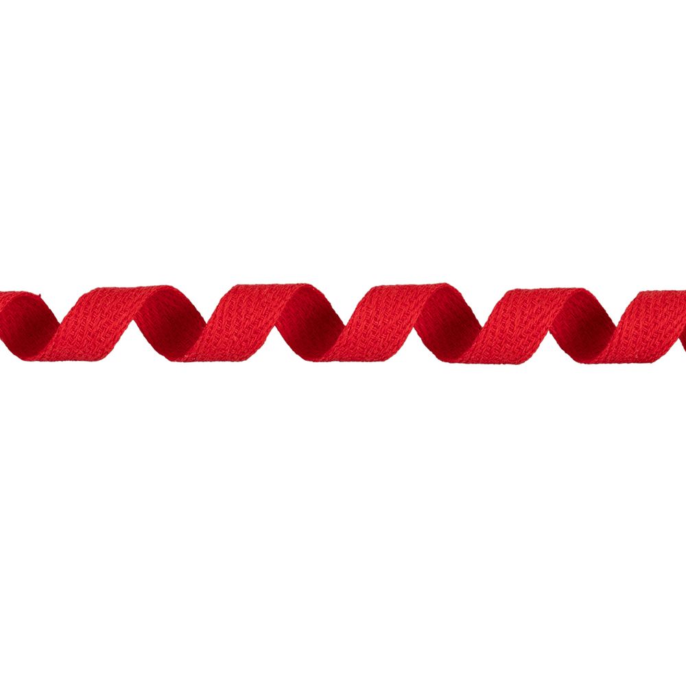 Тесьма (лента) киперная (100% х/б) 10 мм / 50 метров, красный/red, Gamma TCT-10