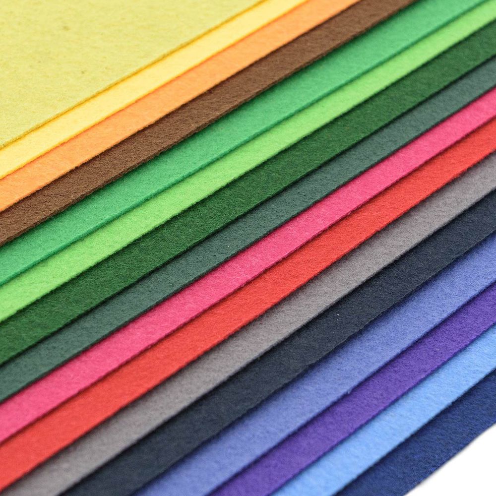 Фетр листовой жесткий 1.0 мм, 20х30см, 16 шт, Astra&Craft, 1