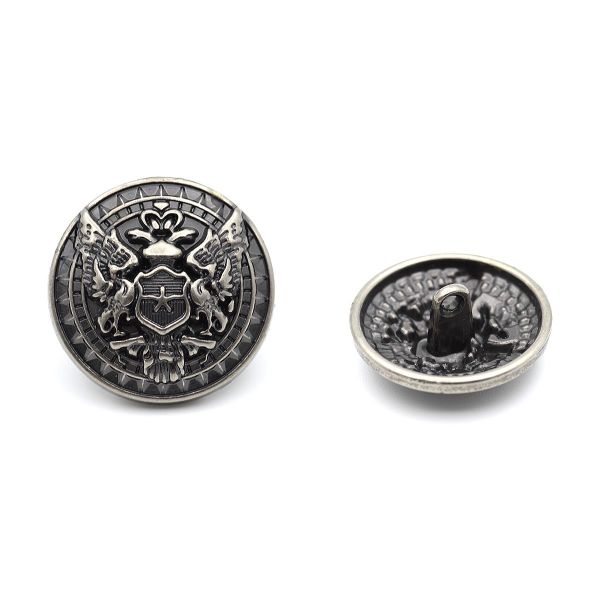 Пуговицы на ножке 36L (23мм), металл (Old Nickel серебро черненое), 36 шт, ME 643