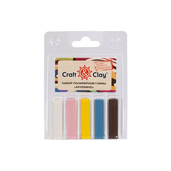 Набор полимерной глины Craft&Clay CCL 5 цв, 13 Арлекино, Craft&Clay CCL