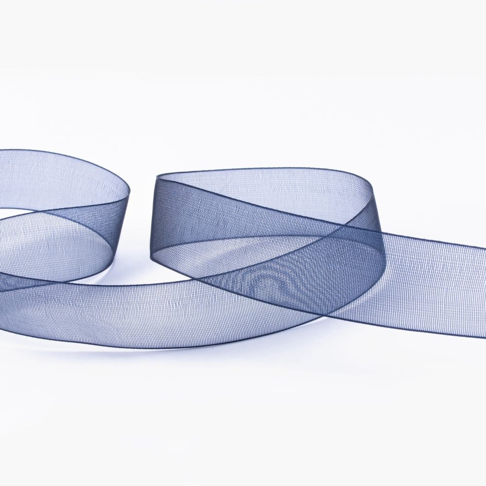 Лента капроновая (органза) 20.0 мм / 22.8±1 метра, 095 чернильный, Blitz OR-20