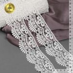 Кружево гипюр (плетёное) 60 мм, TBY.0740, белый, 13.71м, Kruzhevo