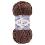 Пряжа Alize (Ализе) Velluto / уп.5 мот. по 100 г, 68м, 493 тёмно-коричневый