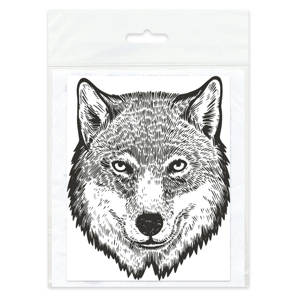 Термоаппликация Gamma Термотрансфер M №05, 1 шт, M-523 Волк 10х12.5 см