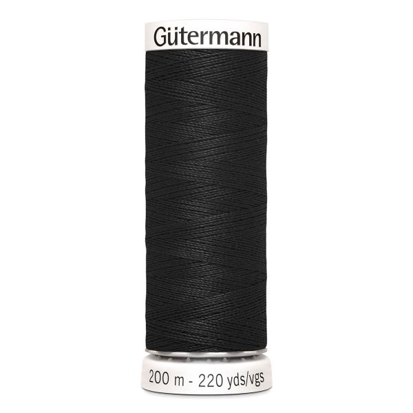 Нитки универсальные Gutermann Sew-all, 200м, _000 черный, 5 катушек