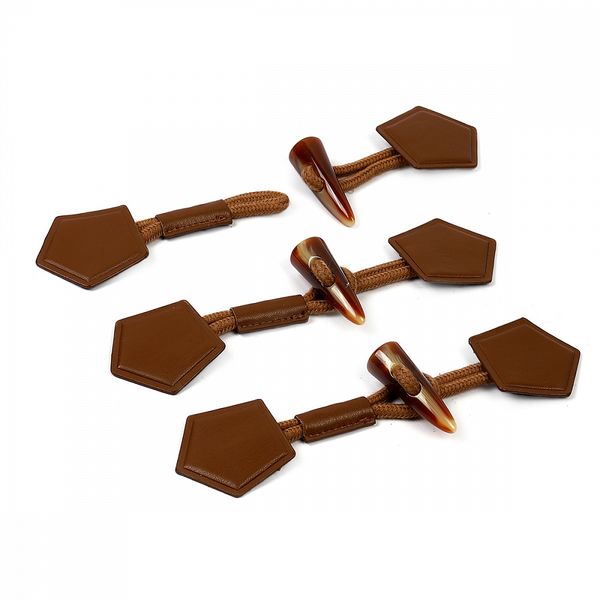 Клевант экокожа 190 мм C-KLV01 цв.коричневый, 3 шт
