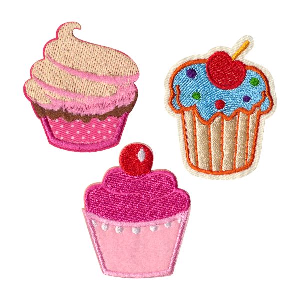 Термоаппликация №03, 3 шт, 03-301 Пирожные 5.8х4.7 см, Gamma ETF-M