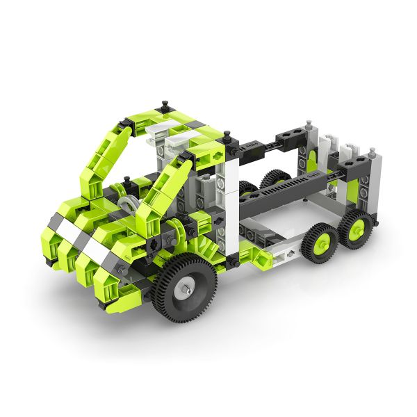 Конструктор пластиковый 30 моделей, с мотором 121 элемент, Поделкин PKE-06