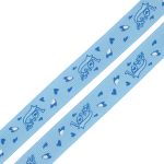 Лента репсовая (в рубчик) 15.0 мм, 3м, Love, голубой