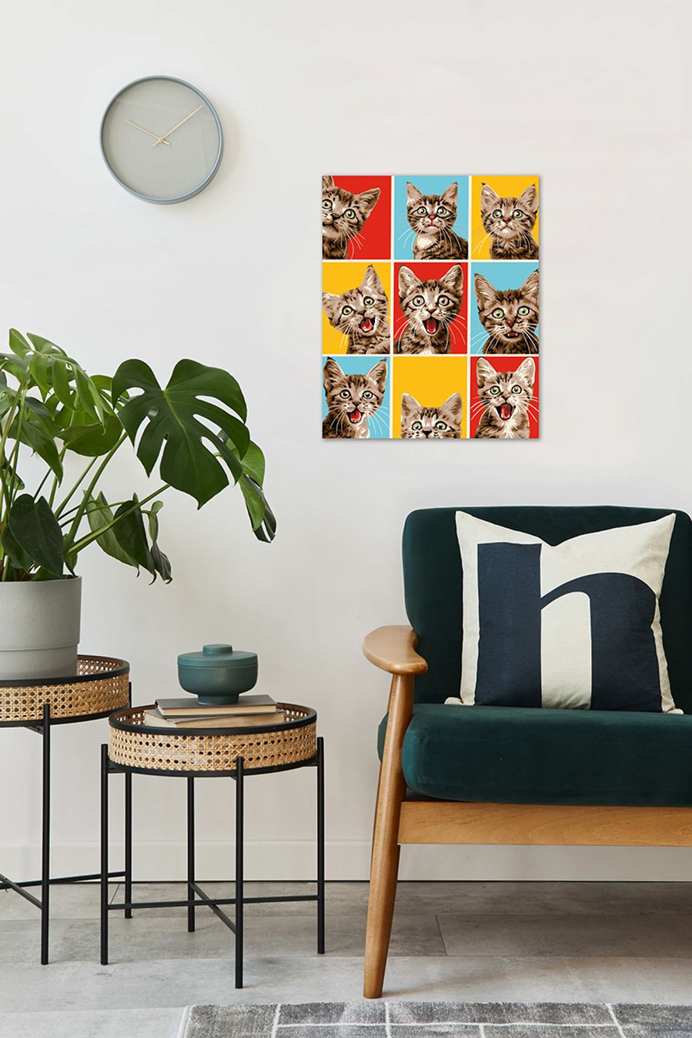 Набор для раскрашивания по номерам 50х40 см, "Эмоции котиков", Фрея, PNB/PL-320