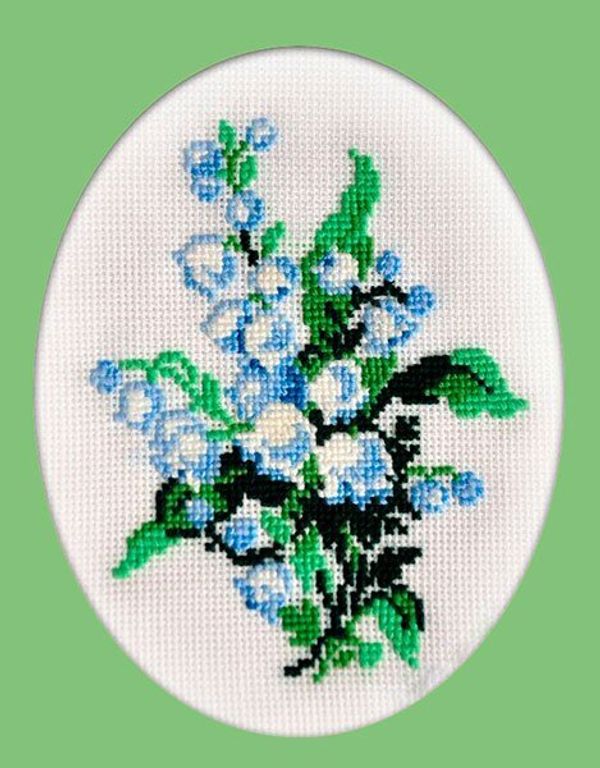 Набор для вышивания нитками Риолис, Ландыши 13х16 см