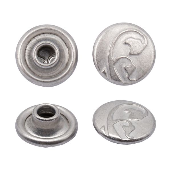 Хольнитены джинсовые ⌀8,5мм Цветок цв.металл (без гвоздя), серебро BIG, 69131, 100 шт