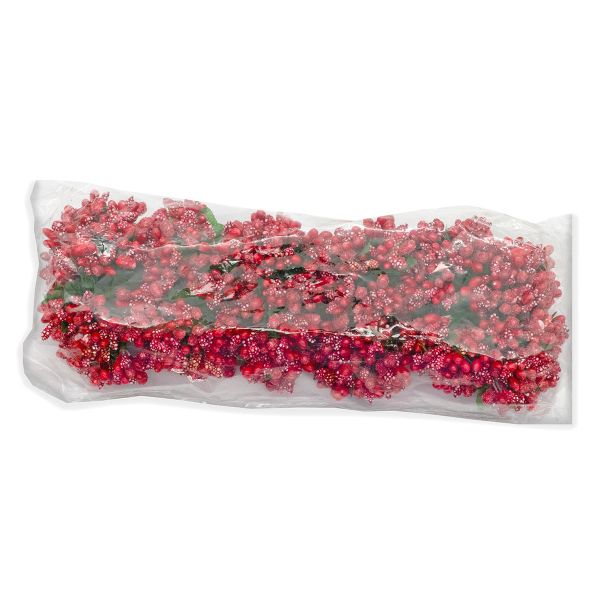 Цветы искусственные декоративные 2см (12 штук) (красный)