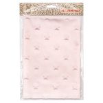 Плюш (ткань) Звезды 240 г/м², 45х50 см, ворс 2,5мм, розовый