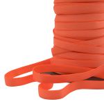 Резинка бельевая (бретелечная) люминесцентная блестящая 10.0 мм / 50 метров, оранжевый