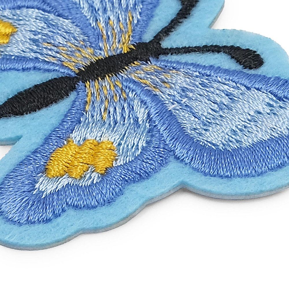 Термоаппликация Бабочка, 5.4х7см, Hobby&Pro (голубой)